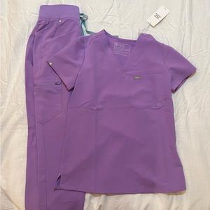 FIGS lilac dawn joggers and top